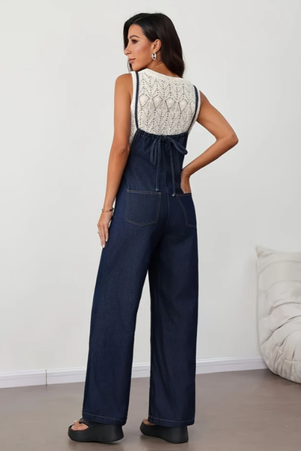 Aria | Retro Denim Jumpsuit