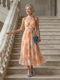 Elin | Soft Halter Midi Dress