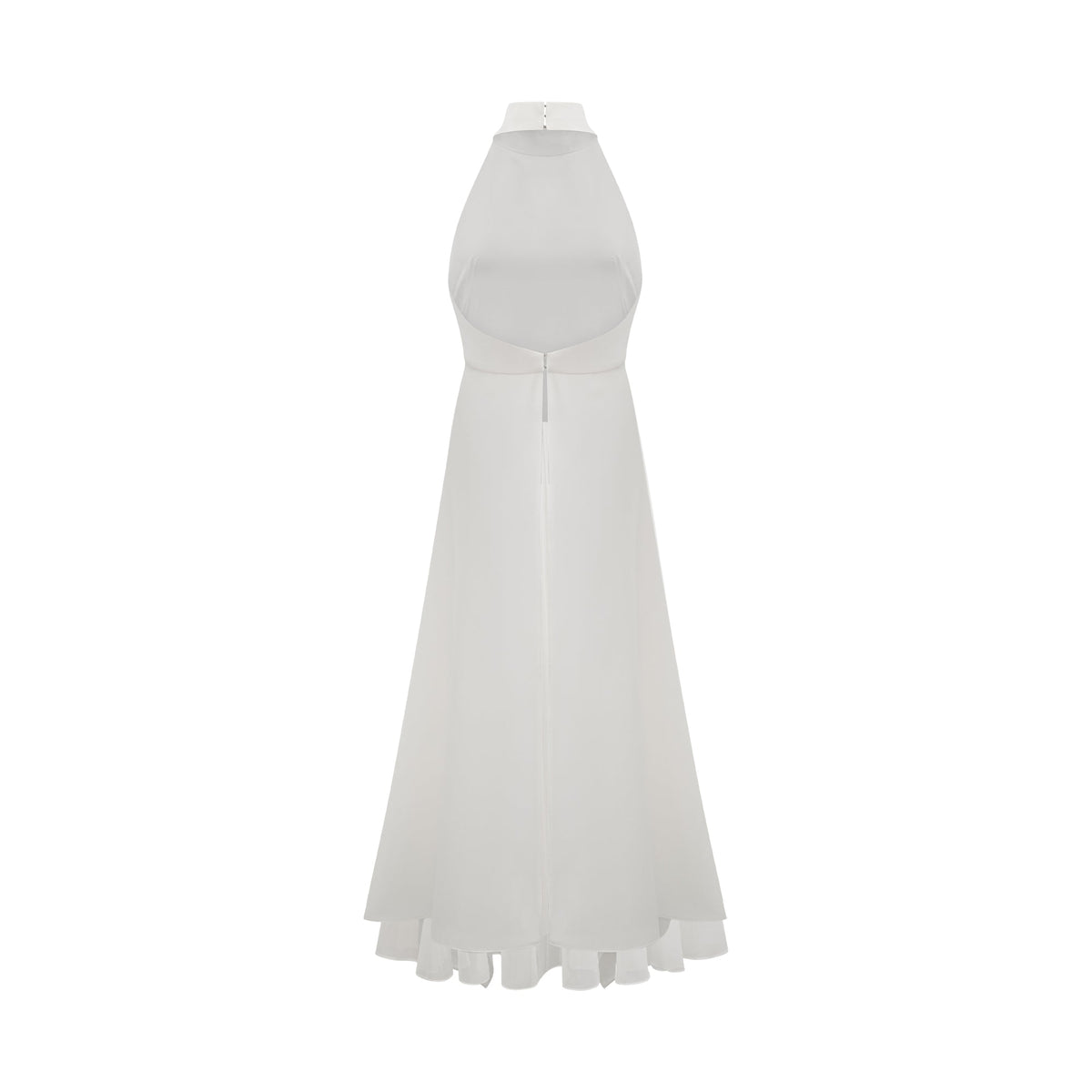 Inés halterneck layered long dress