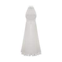 Inés halterneck layered long dress
