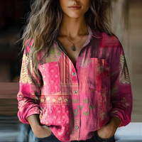 Natalie™ Printed Vintage Blouse