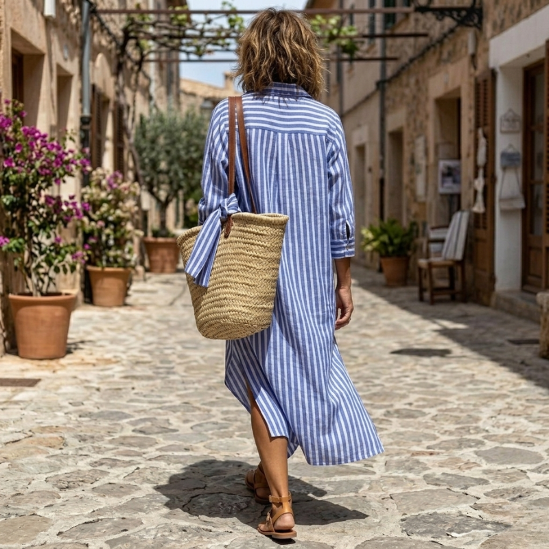 Nichole Elegant Striped Dress