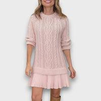 Clarisse – Knit Dress with pleated hem