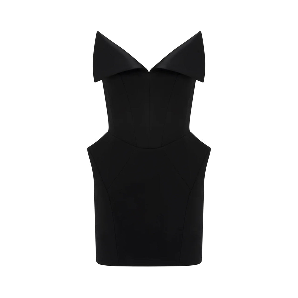 Alba Black Barrel Waist Corset Mini Dress