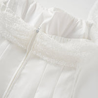 Ulla White Cross Over Bodycon Mini Dress
