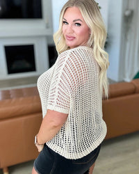 Crochet Hollow-Out Pullover Cover-Up Top