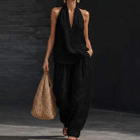 Ainhoa | Linen-Texture Two-Piece Set