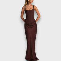 Leonara – Sculpted Maxi Dress with Quiet Elegance