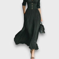 Larisse – Maxi Dress with Notched Collar