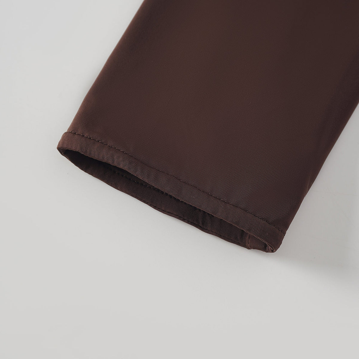 Charitina Brown Fitted Ruched Midi Dress