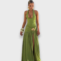 Merion – Summer Dress with Slit and Waist Detail