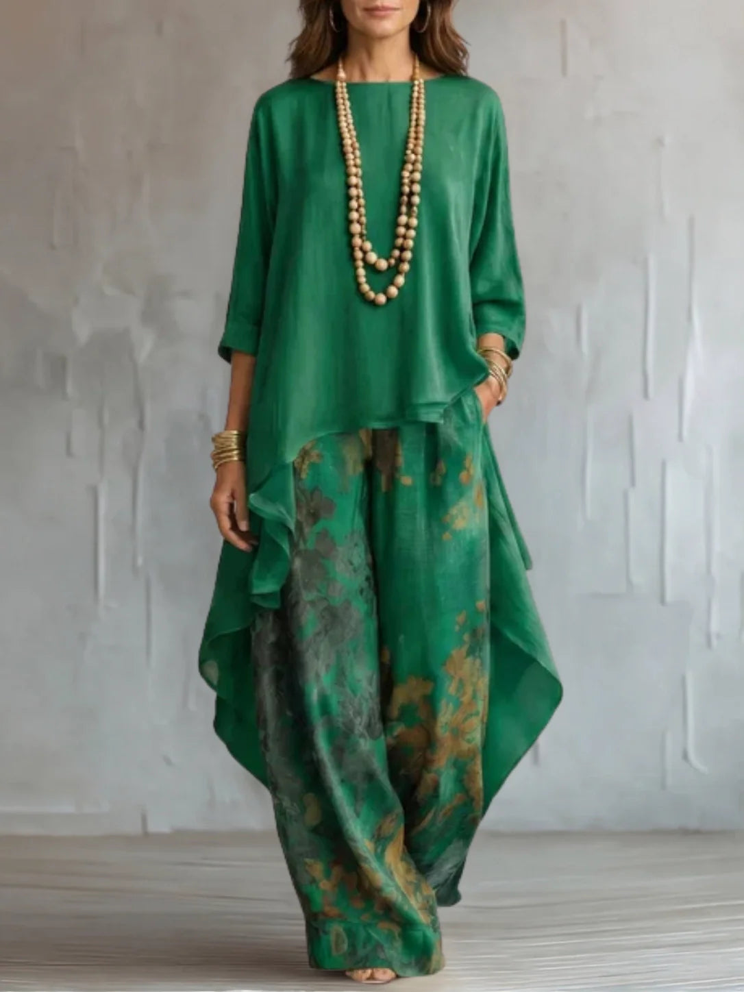 Ginevra | Floral Asymmetric Flowing Jumpsuit