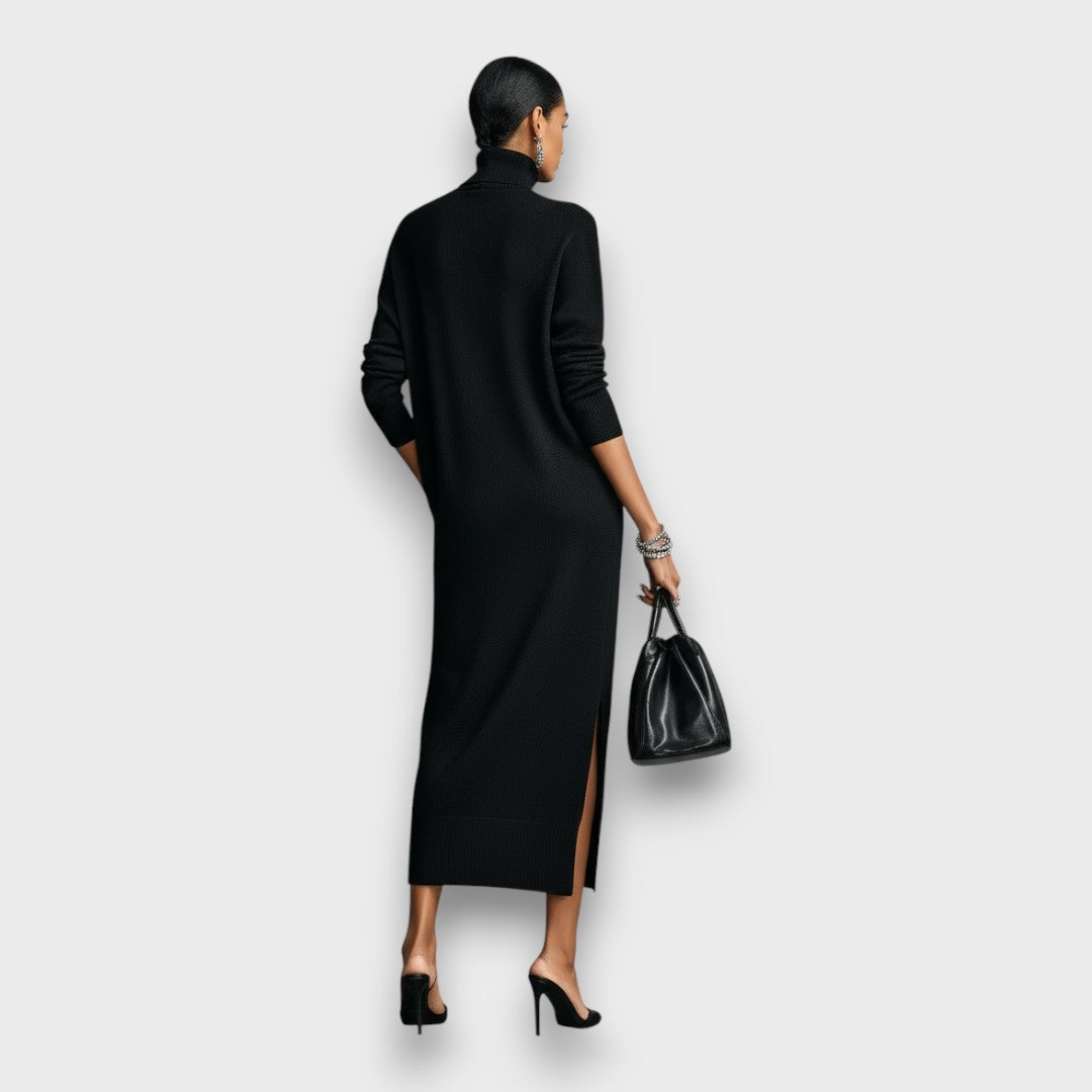 Noirelle – Knitted Turtleneck Maxi Dress