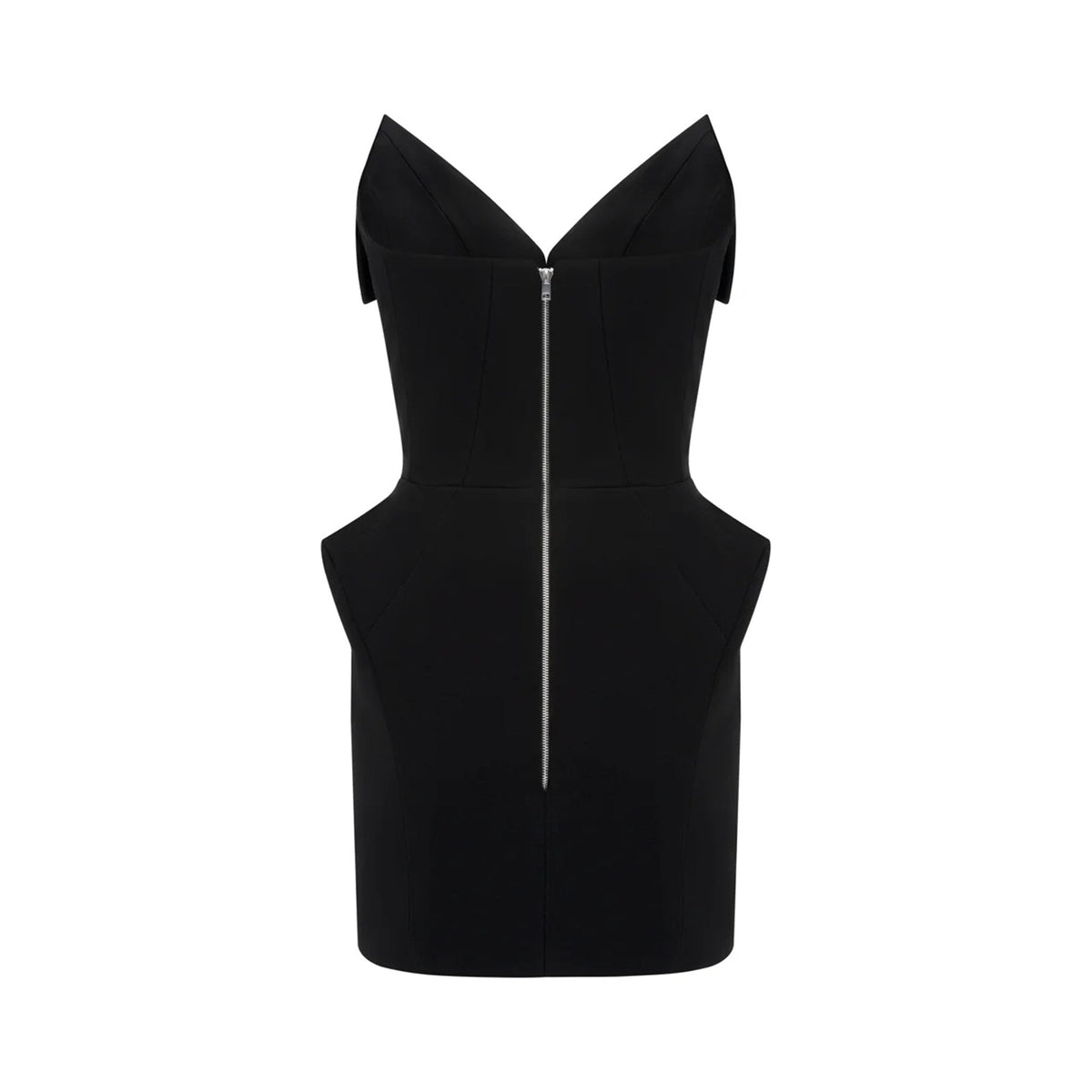 Alba Black Barrel Waist Corset Mini Dress