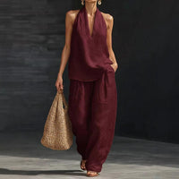 Ainhoa | Linen-Texture Two-Piece Set