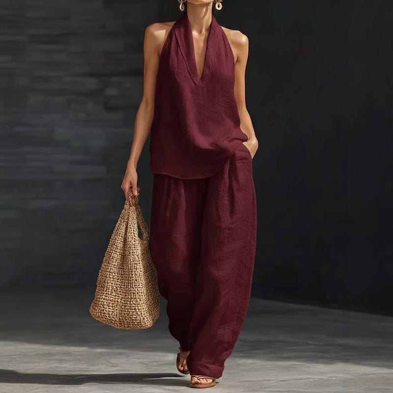 Ainhoa | Linen-Texture Two-Piece Set