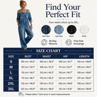 Loose Fit Wide-Leg Denim Jumpsuit with Pockets