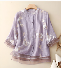 Clarice™ Embroidered Cotton Blouse