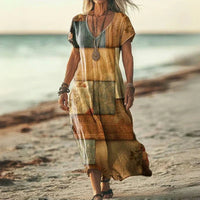 CATERINA | Midi Vintage Dress with Flowing Cut