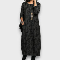 Neriva – Textured Winter Midi Dress