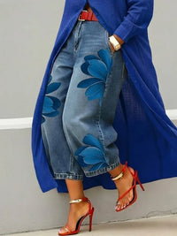 Maud - Shirt Dress and Floral Jeans Set