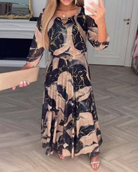 Susan – Printed Chiffon Maxi Dress