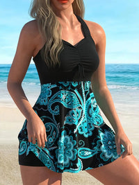 Strap Top & Fitted Swim Shorts Separable Swimsuit 
