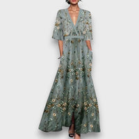 Althea – Floral Wrap Midi Dress