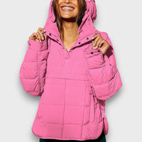 Larelle – Quilted pullover hooded jacket