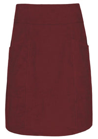 Aalia Corduroy Skirt Cabernet