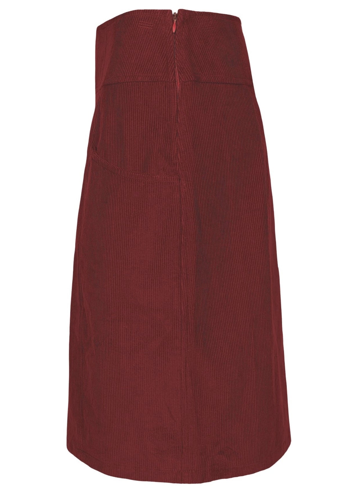 Aalia Corduroy Skirt Cabernet