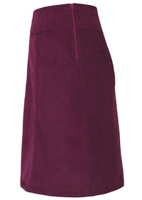 Aalia Corduroy Skirt Plum Caspia