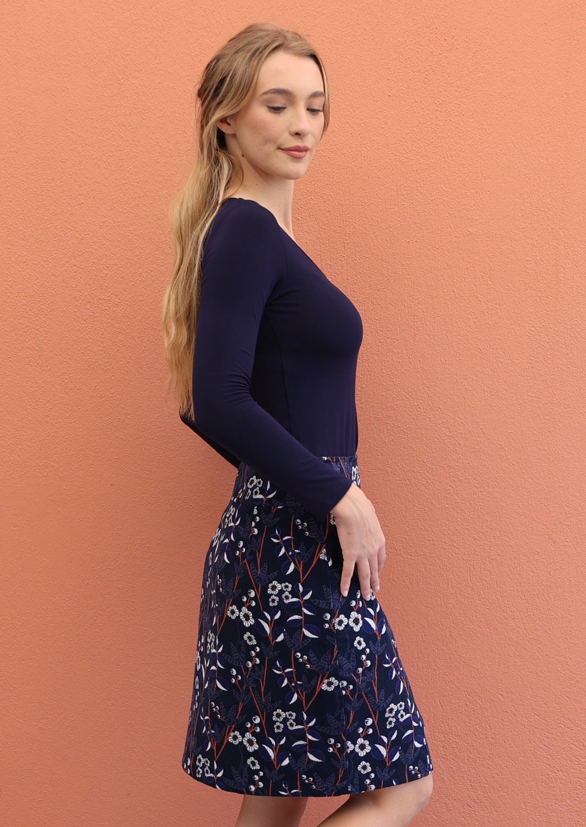 Aalia Corduroy Skirt Meadow
