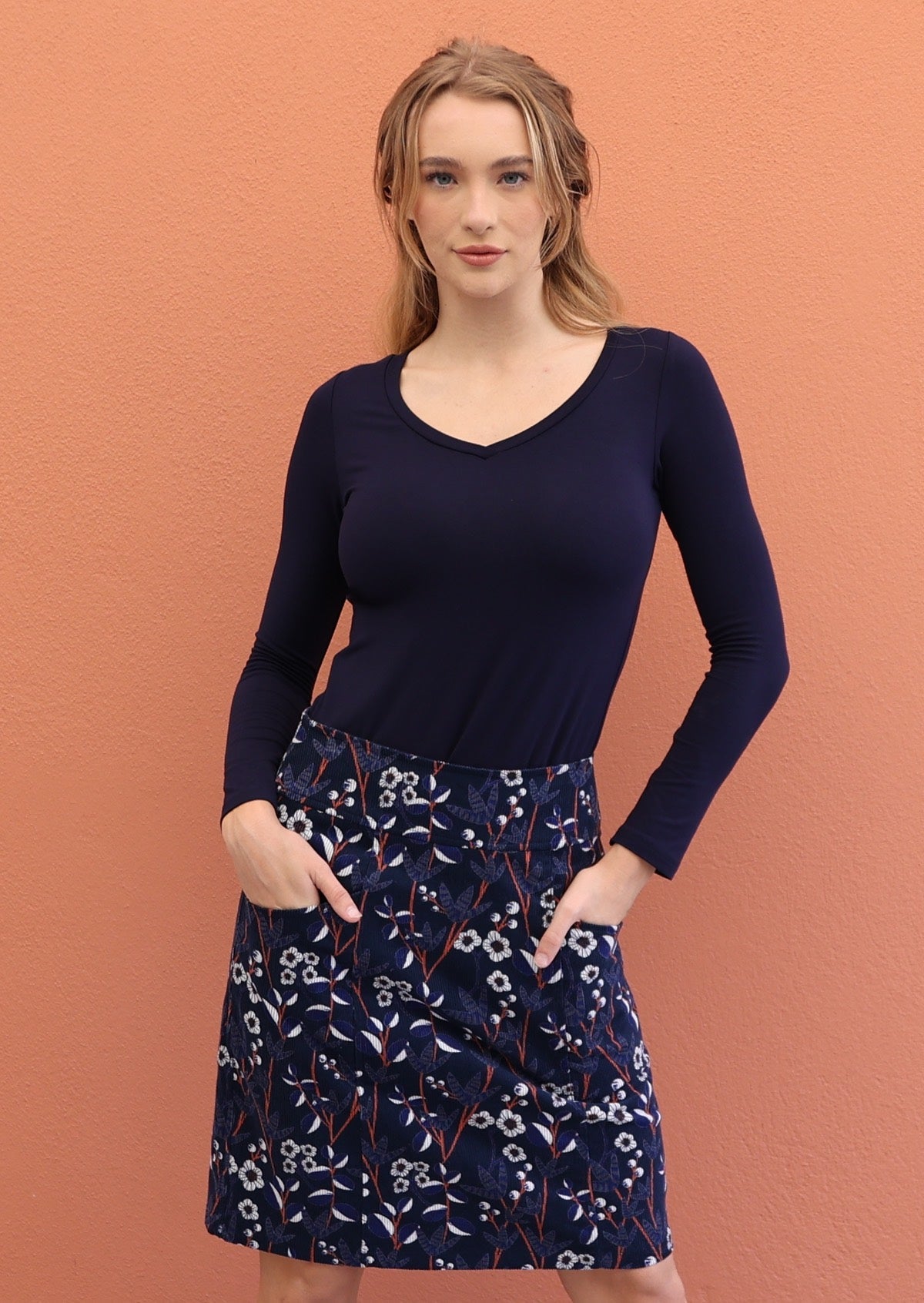 Aalia Corduroy Skirt Meadow