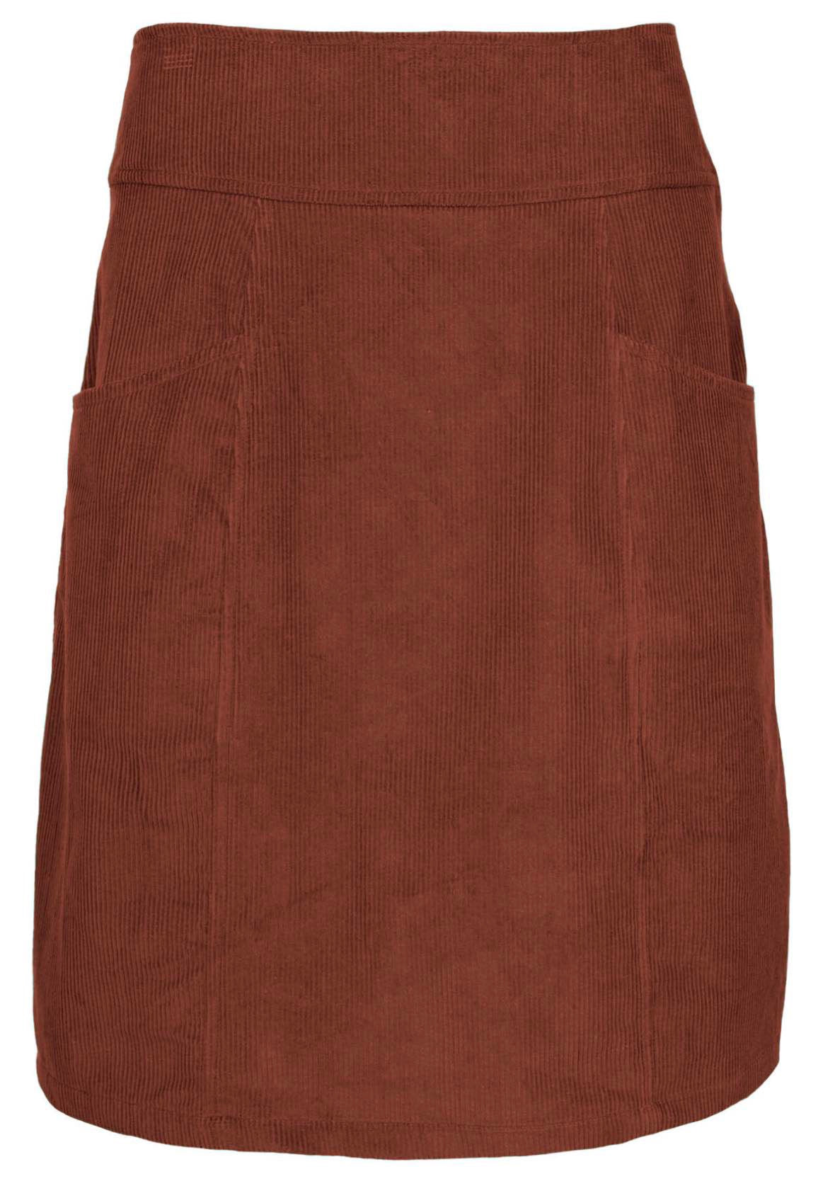 Aalia Corduroy Skirt Burnt Henna
