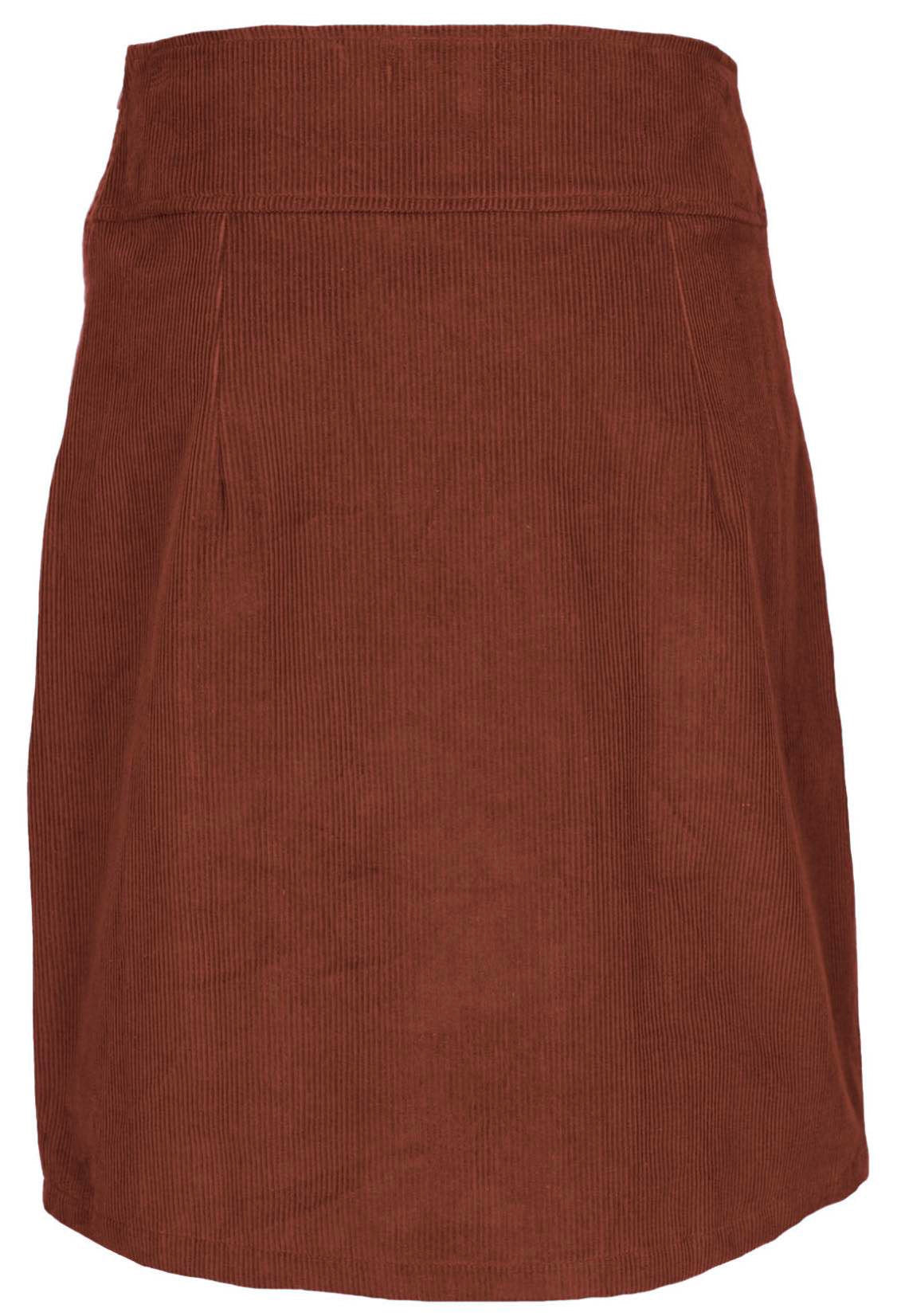 Aalia Corduroy Skirt Burnt Henna
