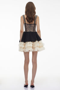 Alice Black Sweetheart Rhinestone Mini Dress