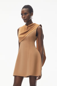 Alice Brown Asymmetrical Draped Mini Dress
