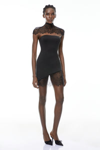 Alvaro Black Lace Shawl & Dress Set