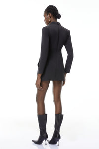 Amelia Black Embellished Blazer Mini Dress