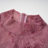Ariadne Pink Flocked Tulle Maxi Dress