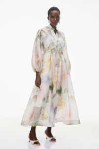 Asiya Green All-Over Print Maxi Dress