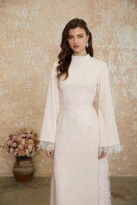 Aurora White Floral Lace Maxi Dress
