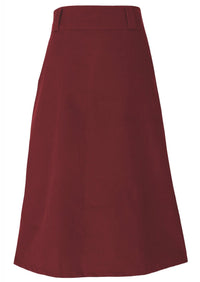 Belt Loop Corduroy Skirt Cabernet