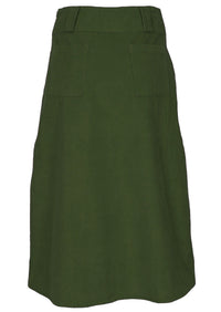 Belt Loop Corduroy Skirt Douglas Fir
