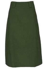 Belt Loop Corduroy Skirt Douglas Fir