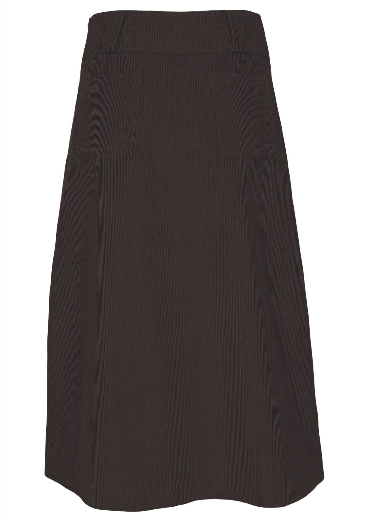 Belt Loop Corduroy Skirt Ganache