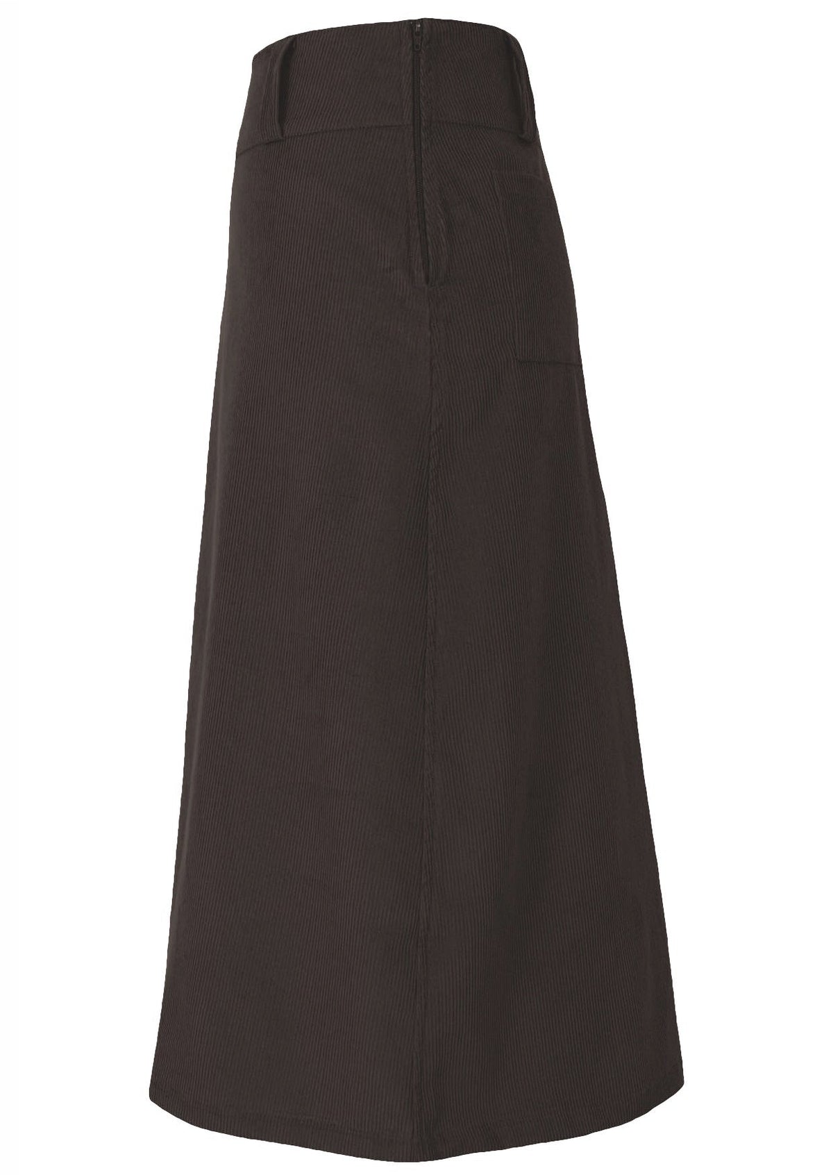 Belt Loop Corduroy Skirt Ganache
