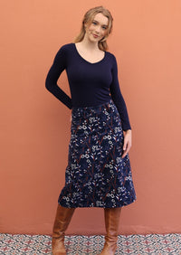 Belt Loop Corduroy Skirt Meadow