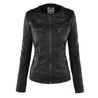 Lunavia – Hooded Faux Leather Jacket